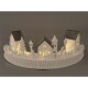 Dřevěná svítící LED dekorace Vesnička s kostelíkem, 40 x 14 x 20 cm, půlkruh - thumb (1)