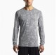 Pánské tričko Saucony  Negative-Splt Jacquard LS grey M - thumb (0)