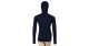 Sensor tričko s kapucí Merino Df deep blue - thumb (3)
