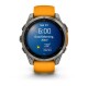 Garmin Fenix® 8 – 47 mm, AMOLED Sapphire, Titanium s Orange/Graphite silikonovým řemínkem 010-02904-11 - thumb (2)