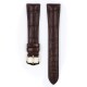 Řemínek Hirsch London Alligator (NO QR) - hnědý, mat - 18 mm - L – Standardní délka (doporučujeme) - 16 mm - Zlatá - thumb (1)