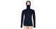 Sensor tričko s kapucí Merino Df deep blue - thumb (1)