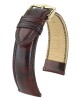 Řemínek Hirsch Ascot - hnědý, lesk - 18 mm - L – Standardní délka (doporučujeme) - 16 mm - Zlatá - thumb (0)