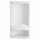 GEDY 8079 Junior dvoupatrová rohová polička, 18,9 x 38,5 x 13,9 cm, termoplast, bílá - thumb (0)