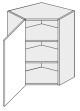 ArtExt Kuchyňská skříňka horní, W10 / 60 Pescara Barva korpusu: Lava - thumb (11)