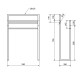 SAPHO Ska308 Ska stojan na ručníky 55 x 80 x 20 cm, černá mat/dub - thumb (4)