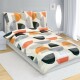 Bellatex Bavlněné povlečení Půlkruh oranžová, šedá, 140 x 200, 70 x 90 cm - thumb (0)