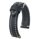 Řemínek Hirsch Liberty - černý - 20 mm - L – Standardní délka (doporučujeme) - 18 mm - Stříbrná - thumb (0)