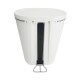 Denox Oval pedálový odpadkový koš 8 l, plast, bílý, 8 l - thumb (1)