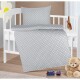Bellatex Dětský set polštáře a přikrývky Puntíky šedá, 75 x 100 cm, 42 x 32 cm - thumb (2)