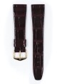 Řemínek Hirsch Prestige 1 alligator - vínový, lesk - L - řemínek 16 mm (spona 14 mm) - thumb (1)