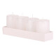 Sada adventních svíček bílá, 4 ks, parafín, 8 cm - thumb (0)