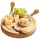 Kesper 58642 Prkénko na krájení sýra s příborem bambus, 23 x 23 x 3,6 cm - thumb (1)