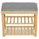 Autronic DR-N1010 GREY2 Botník s taburetem, 60 x 55 x 29 cm - thumb (1)