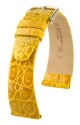 Řemínek Hirsch Prestige Crocodile - žlutý - 18 mm - L – Standardní délka (doporučujeme) - 14 mm - Zlatá - thumb (0)