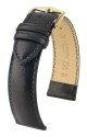 Řemínek Hirsch Merino - černý, mat - 20 mm - M – Střední délka - 18 mm - Zlatá - thumb (1)