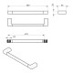 GEDY PI214514 Pirenei držák ručníků 45 x 6,6 cm, černá mat - thumb (1)