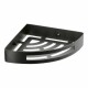 GEDY 247914 Smart rohová police do sprchy, 21 x 4,5 x 21 cm, černá matná - thumb (0)