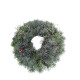 Vánoční věnec chvojový ojíněný s trávou, pr. 30 cm - thumb (0)