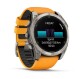 Garmin Fenix® 8 – 51 mm, AMOLED Sapphire, Titanium s Orange/Graphite silikonovým řemínkem 010-02905-11 - thumb (2)