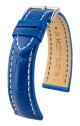 Řemínek Hirsch Capitano - královská modrá - 22 mm - L – Standardní délka (doporučujeme) - 20 mm - Černá - thumb (0)