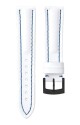 Kožený řemínek Biatec | Bílý z teletiny - 20 mm - Bez spony - thumb (3)