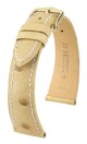 Řemínek Hirsch Massai Ostrich - béžový, bílé prošití - 16 mm - M – Střední délka - 14 mm - Zlatá - thumb (0)