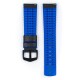 Řemínek Hirsch Ayrton - černo-modrý - 22 mm - L – Standardní délka (doporučujeme) - 20 mm - Černá - thumb (2)