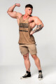Pánské šortky Nebbia  Gym Sweatshorts GYM BRO Light Brown XL - thumb (3)