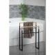 SAPHO Ska308 Ska stojan na ručníky 55 x 80 x 20 cm, černá mat/dub - thumb (1)