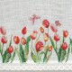 ArtFir Záclona STELLA P | bílá s tulipány 150 x 30 cm - thumb (3)