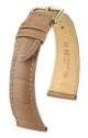Řemínek Hirsch London Alligator - béžový, mat - 14 mm - M – Střední délka - 10 mm - Zlatá - thumb (0)