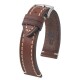 Řemínek Hirsch Liberty - hnědý - 24 mm - L – Standardní délka (doporučujeme) - 22 mm - Stříbrná - thumb (0)