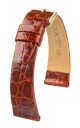 Řemínek Hirsch Prestige Crocodile - zlatohnědý - 15 mm - M – Střední délka - 14 mm - Zlatá - thumb (0)