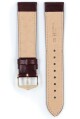 Řemínek Hirsch Osiris - burgundy - 18 mm - L – Standardní délka (doporučujeme) - 16 mm - Zlatá - thumb (2)