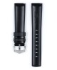 Řemínek Hirsch Accent - černý - 24 mm - L – Standardní délka (doporučujeme) - 22 mm - Stříbrná - thumb (1)