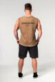 Pánské tílko Nebbia  Washed-off Tank Top BEASTIN' Light Brown M - thumb (1)