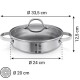 Pánev hluboká SteelCRAFT s poklicí ø 24 cm, 2 úchyty - thumb (2)