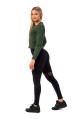 Nebbia Žebrované z organické bavlny 415 Dark Green - thumb (3)