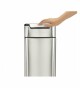 Dotykový odpadkový koš Simplehuman – 40 l, úzký, matná nerez ocel, FPP - thumb (1)