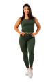 Dámské legíny Nebbia  Organic Cotton Ribbed High Waist Leggings 405 dark green S - thumb (0)