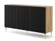 ARTBm Komoda RAVENNA B 2D3S 150 | dub artisan / černá matná Provedení: Dub artisan / černý mat / černé nohy - thumb (1)