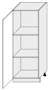 ArtExt Kuchyňská skříňka vysoká, D5D / 60/154 Emporium Barva korpusu: Lava - thumb (6)