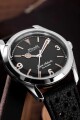Nivada Grenchen Super Antarctic 3.6.9 Black Vintage - Black Leather White Stitching - thumb (7)