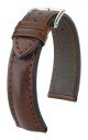 Řemínek Hirsch Lucca - hnědý - 22 mm - L – Standardní délka (doporučujeme) - 20 mm - Stříbrná - thumb (0)