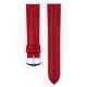 Řemínek Hirsch Kent - červený - 20 mm - L – Standardní délka (doporučujeme) - 18 mm - Stříbrná - thumb (1)