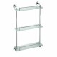 SAPHO XR608 X-Round E skleněná polička trojitá s hrazdou 38 x 67,5 x 13 cm - thumb (0)