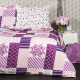 4Home Krepové povlečení Patchwork violet, 140 x 200 cm, 70 x 90 cm - thumb (1)