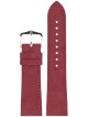 Řemínek Hirsch Osiris Nubuk - vínový - 20 mm - L – Standardní délka (doporučujeme) - 18 mm - Stříbrná - thumb (1)