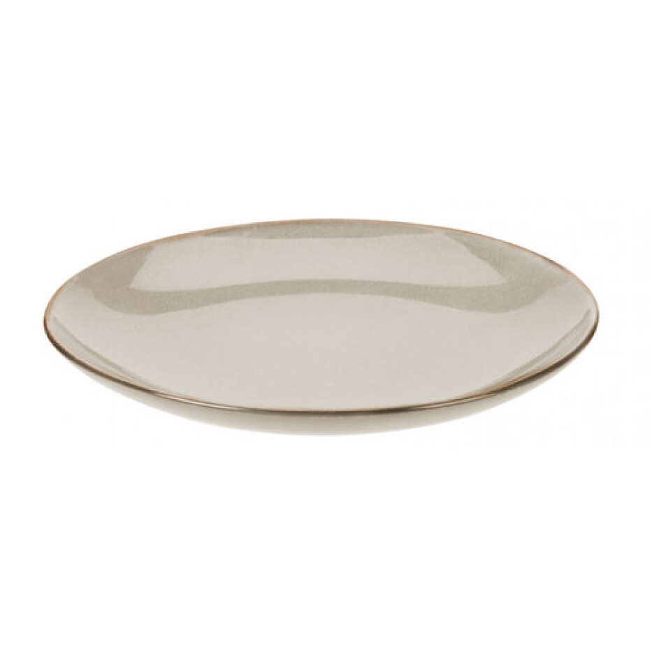 Kameninový mělký talíř Glaze, pr. 27,8 cm, béžová - main (0)